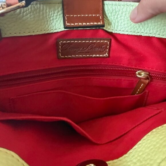 Dooney & Bourke Mint / Lime Green Waverly Crossbody Handbag w/ Detachable Strap - Picture 3 of 4